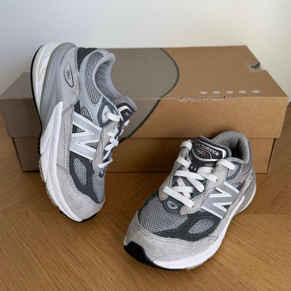 New Balance 990 V6 “White/Grey” Todder Sneakers - 10 C